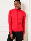 Talbots Plus Petite - Modal French Terry Full Zip Jacket - Vivid Red - 3x