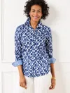 Talbots Plus Petite - Modern Classic Shirt - Batik Foulard - Blue/white - 2x - 100% Cotton  In Blue,white