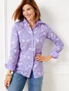 Talbots Plus Petite - Modern Classic Shirt - Intricate Flowers - Spring Lilac - 2x  In Spring Lilac
