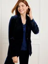 Talbots Modern Velveteen Blazer - Blue - 20  In Blue