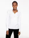 Talbots Plus Petite - Non-iron Popover Shirt - Scattered Dots - White/silver Foil - 3x  In White