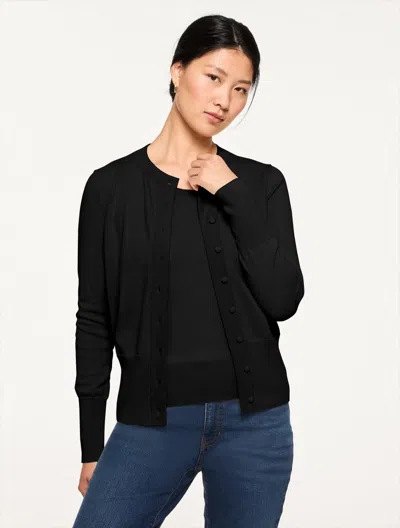Talbots Plus Petite - Occasion Cardigan Sweater - Black - 3x