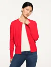 Talbots Plus Petite - Occasion Cardigan Sweater - Bright Apple - 3x  In Red