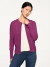 Talbots Plus Petite - Occasion Cardigan Sweater - Pretty Plum - 3x