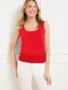 Talbots Plus Petite - Occasion Scoop Neck Tank Top - Red Pepper - 1x  In Red Pepper