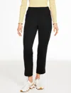 Talbots Petite - Everyday Stretch Straight Leg Ankle Pants - Black - Large  In Black