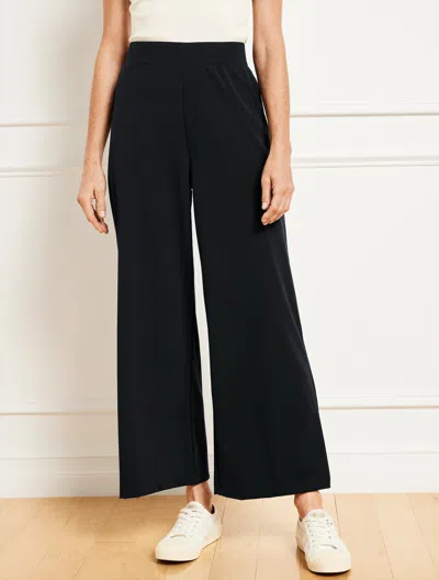 Talbots Plus Size - Out & About Wide Leg Pants - Black - 3x
