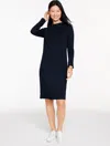 Talbots Plus Petite - Passport Ponte Funnel Neck Dress - Blue - 3x  In Blue