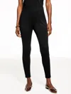Talbots Plus Petite - Passport Ponte Leggings - Black - 1x  In Black