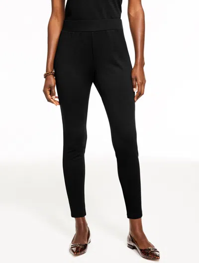 Talbots Plus Petite - Passport Ponte Leggings - Black - 1x