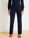 Talbots Plus Petite - Passport Ponte Pintuck Straight Leg Pants - Indigo - 2x