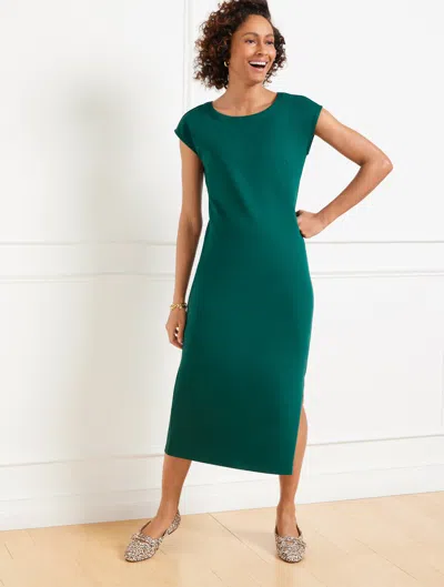 Talbots Plus Petite - Passport Ponte Scoop Neck Dress - Pine Grove - 3x  In Green