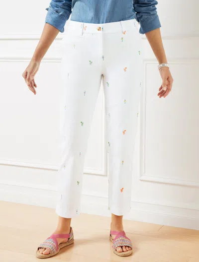 Talbots Plus Size - Perfect Crops Pants - Cocktail Party - White - 24