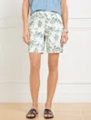 Talbots Plus Petite - Perfect Shorts - Pencil Butterfly - 7â - White/heritage Green - 18  In White,heritage Green