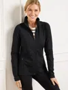 Talbots Plus Petite - Performance Interlock Full-zip Jacket - Black - 3x  In Black