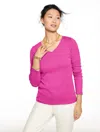 Talbots Plus Petite - Pima V-neck T-shirt - Sugar Plum Purple - 2x