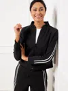 Talbots Plus Petite - Piquã© Ruffle Neck Jacket - Black - 3x  In Black