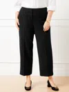 Talbots Plus Petite - Plus Exclusive Tailored Stretch Slim Wide Ankle Pants - Black - 14  In Black