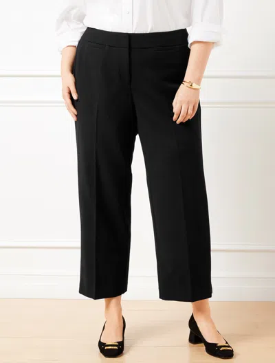 Talbots Plus Petite - Plus Exclusive Tailored Stretch Slim Wide Ankle Pants - Black - 14