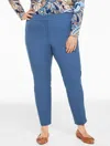 Talbots Plus Petite - Plus Exclusive  Chatham Cotton Bi-stretch Slim Ankle Pants - Navy Blue Dusk - 1
