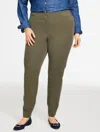 Talbots Plus Petite - Plus Exclusive  Chatham Cotton Bi-stretch Slim Ankle Pants - Oak Moss - 22 In Green