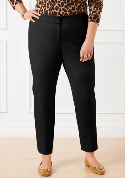 Talbots Plus Exclusive  Chatham Fly Front Ankle Pants - Solid - Black - 22