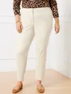 Talbots Plus Exclusive  Chatham Fly Front Ankle Pants - Solid - Curvy Fit - Gypsum - 22