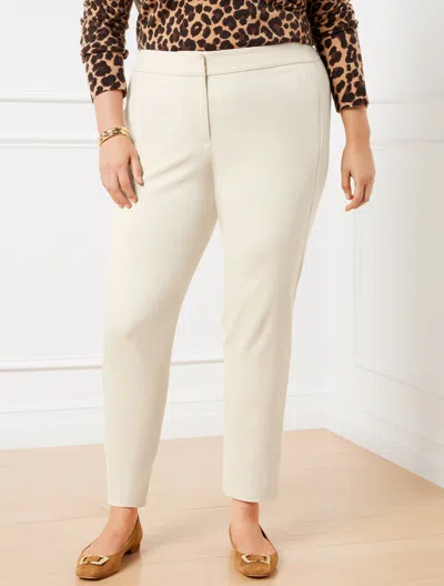 Talbots Plus Exclusive  Chatham Fly Front Ankle Pants - Solid - Curvy Fit - Gypsum - 22