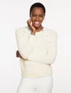 Talbots Plus Petite - Plush Crewneck Sweater - Ivory - 1x  In White