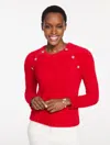 Talbots Plus Petite - Plush Crewneck Sweater - Red - 3x