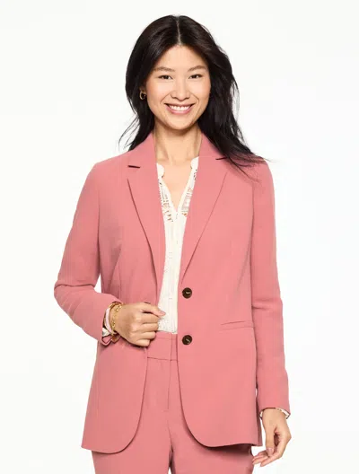 Talbots Plus Petite - Polished Crepe Blazer - Rouge Pink - 16