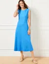 Talbots Plus Petite - Ponte Midi Dress - Lakeside Blue - 18  In Lakeside Blue