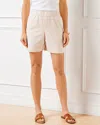 Talbots Plus Petite - Pull-on Shorts - Stripe - 6â - White/fawn - 2x  In White,fawn