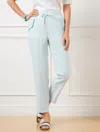 Talbots Plus Petite - Pull-on Washed Linen Jogger Pants - Soft Blue - 3x  In Soft Blue
