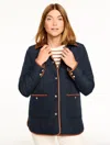 Talbots Plus Petite - Quilted Barn Jacket - Blue - 2x  In Blue