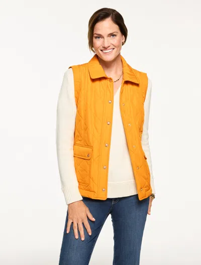 Talbots Plus Petite - Quilted Barn Vest - Golden Maize - X