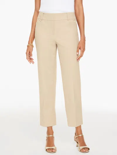 Talbots Plus Petite - Rachel Cotton Straight Leg Ankle Pants - Classic Taupe - 22  In Brown