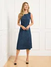 Talbots Plus Petite - Refined Denim Dress - Ink/white - 22  In Ink,white