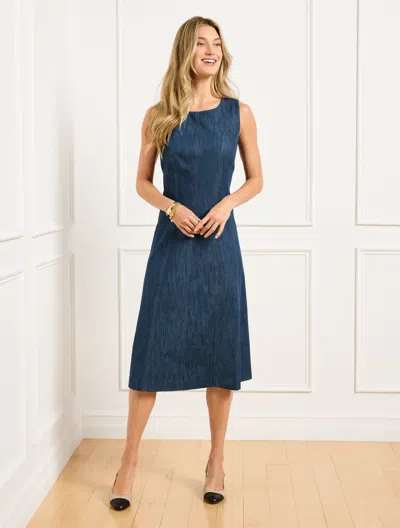 Talbots Plus Petite - Refined Denim Dress - Ink/white - 22  In Ink,white