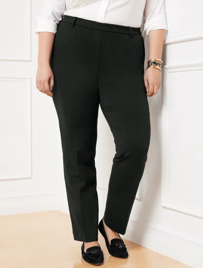 Talbots Refined Ponte Straight Leg Pants - Black - 22