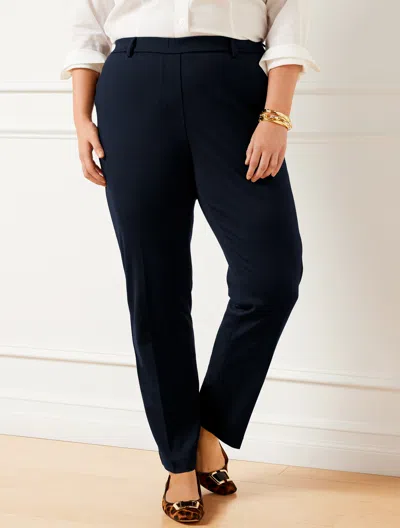 Talbots Refined Ponte Straight Leg Pants - Blue - 20