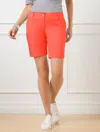 Talbots Plus Petite - Relaxed Chino Shorts - Hot Coral - 20