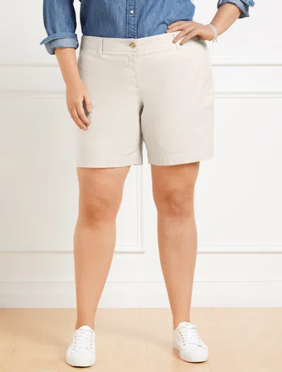 Talbots Plus Petite - Relaxed Chino Shorts - Rocky Beach - 18