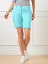 Talbots Plus Petite - Relaxed Chino Shorts - Vivid Turquoise - 22