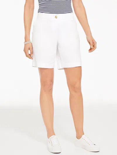Talbots Plus Petite - Relaxed Chino Shorts - White - 22