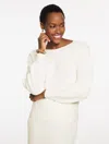 Talbots Plus Petite - Ribbed Dolman Sleeve Sweater - Ivory - 3x  In White