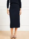 Talbots Plus Petite - Ribbed Midi Skirt - Blue - 1x  In Blue
