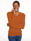 Talbots Plus Petite - Ribbed Pointelle Crewneck Sweater - Acorn Brown - 3x