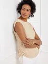 Talbots Plus Petite - Ruched Crewneck T-shirt - Cool Beige - X