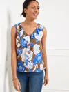 Talbots Plus Petite - Ruffle Top - Stunning Floral - Sierra Brown - 1x
